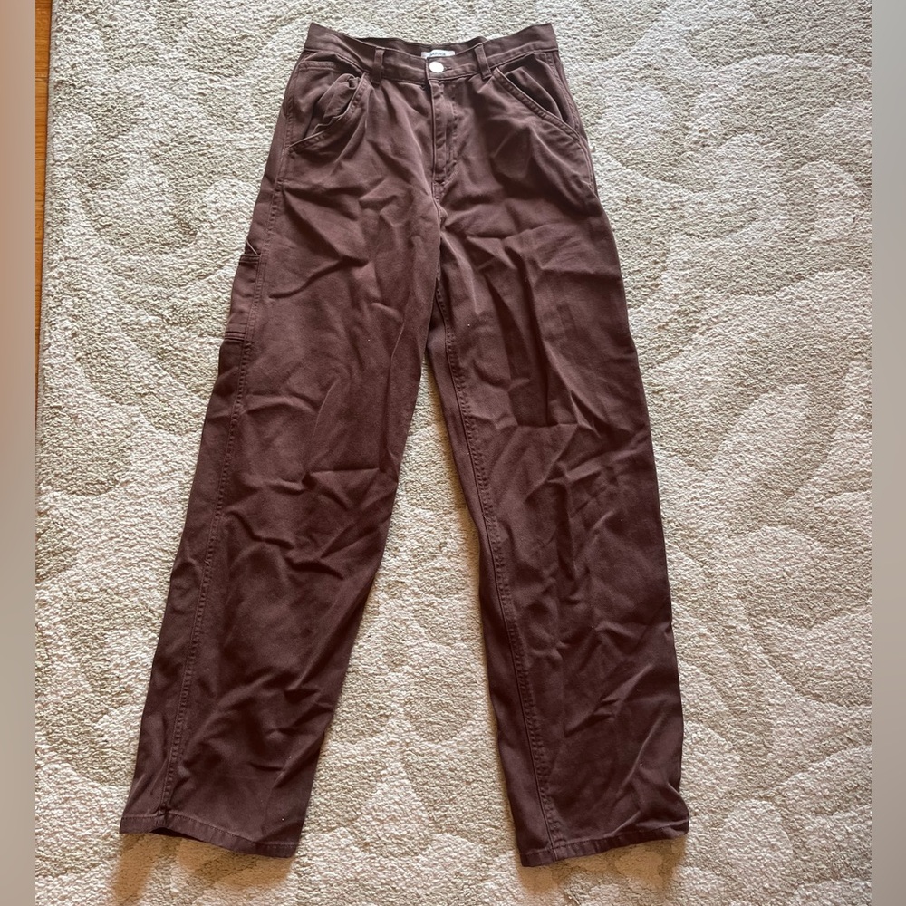 brown cargo jeans